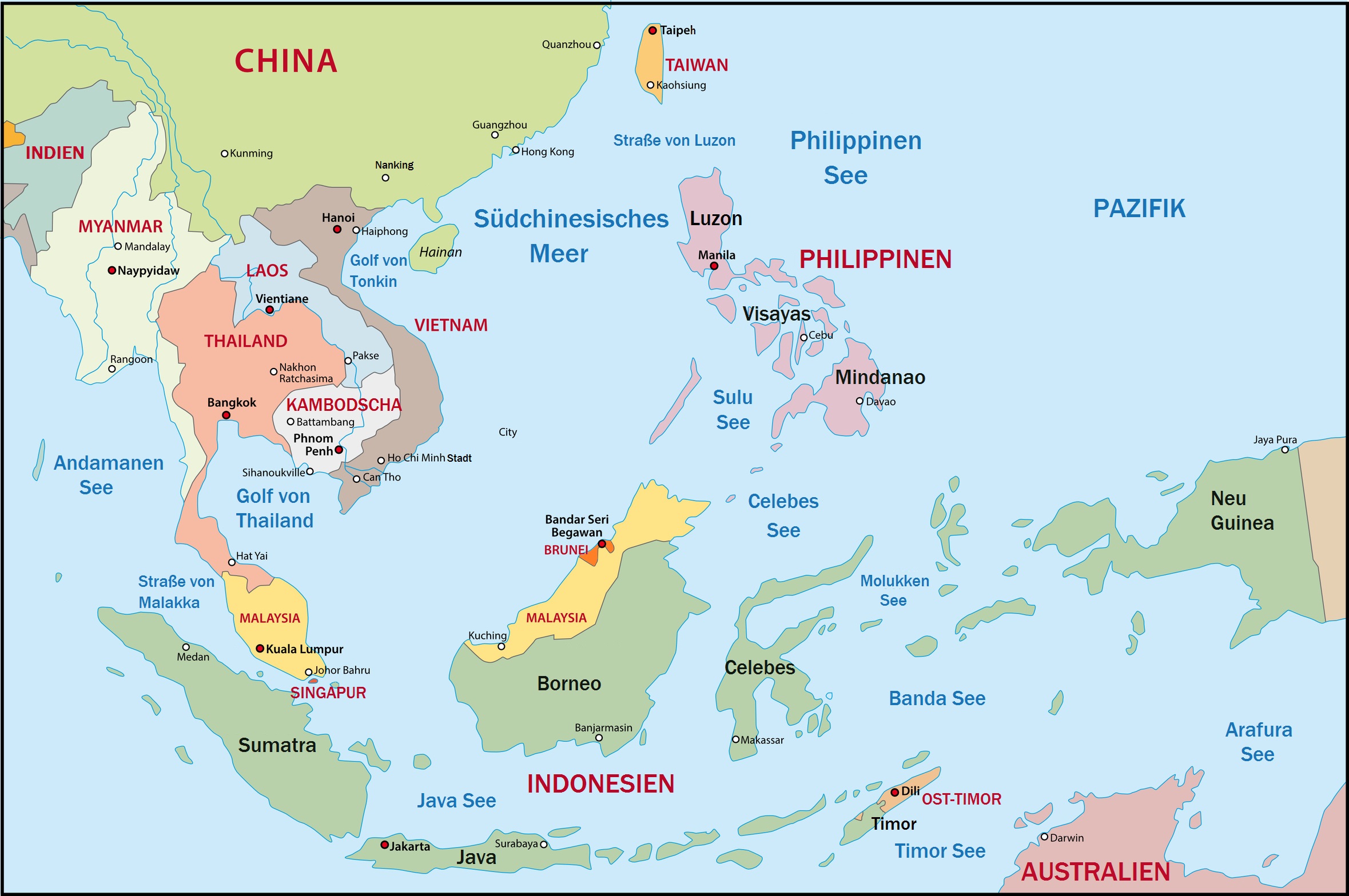 Southeast Asia map – Bayernkurier
